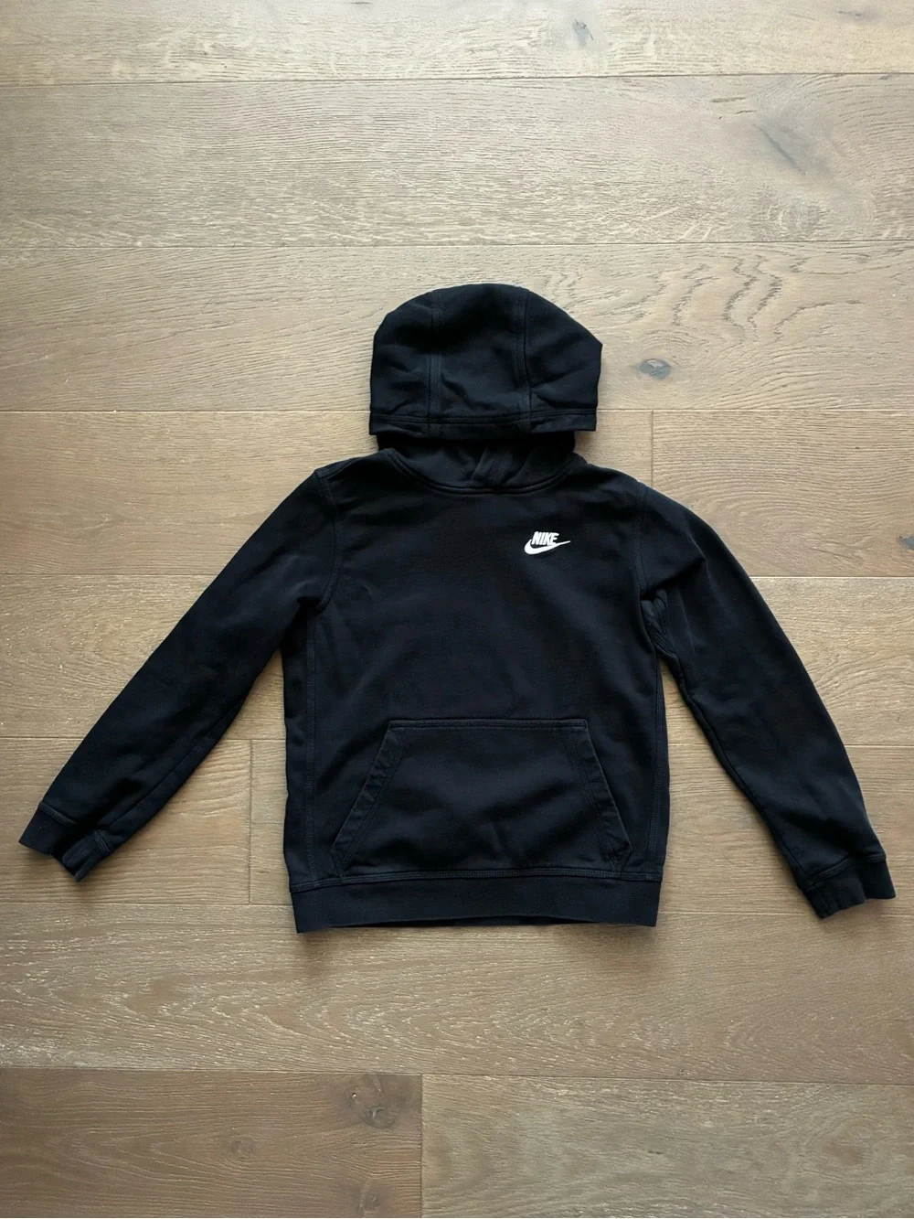 Nike Black Hoodie with White Swoosh Logo
